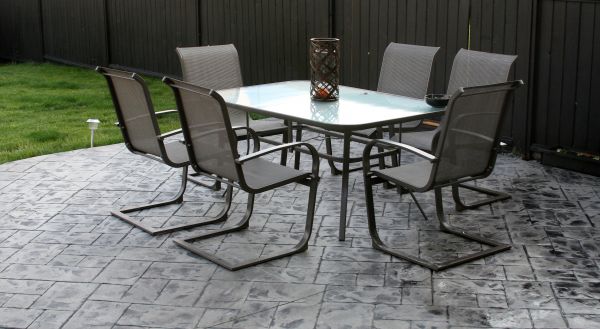Backyard Concrete Stamping in Gallatin